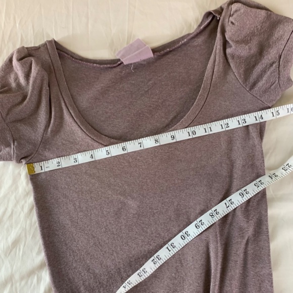 Michael Stars short sleeve low scoop neck puff t-shirt OSFM - Picture 6 of 7